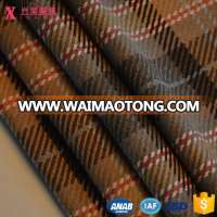 YC13291 20%wool 30%polyester 50%acrylic camel medium weight woolen tartan plaid wool twill fabric for coats